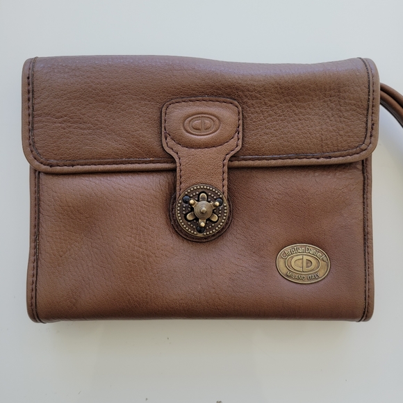 Christian Daniel | Brown Leather Large Clutch - Picture 2 of 11